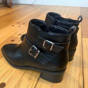 Blondo Shanna Waterproof Ankle Boots Black Leather 8.5M